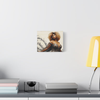 Musical Melody Canvas Art, Elegant Home Decor, Music Lover Gift, Wall Decor, Singer Portrait, Unique Art