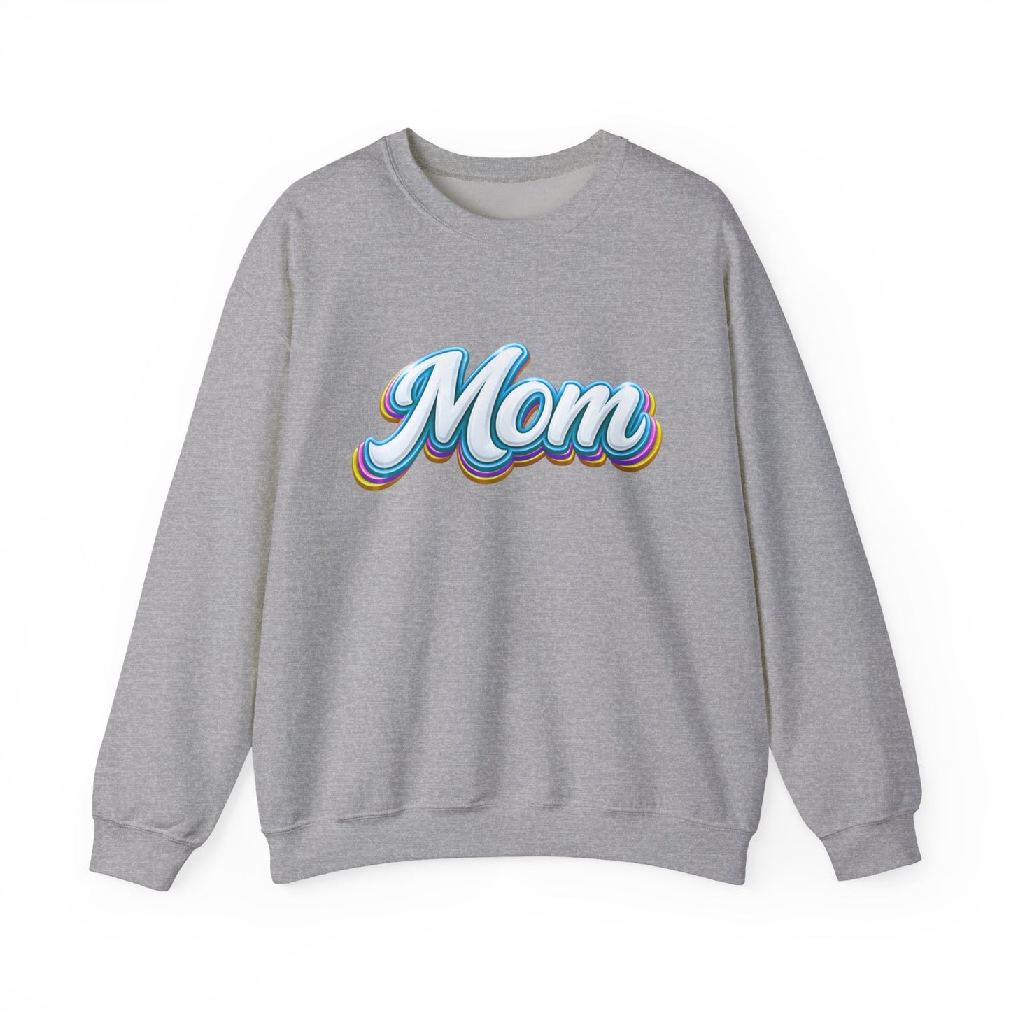 Retro Rainbow 'Mom' Script Sweatshirt | Mother's Day, Mom Shirt