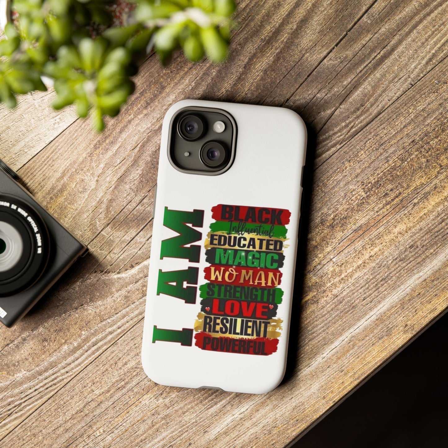 Phone Case, Stylish Black Woman Phone Accessories, Protective Cover, Gift for Her, Black History, African American Case, Black Excellence