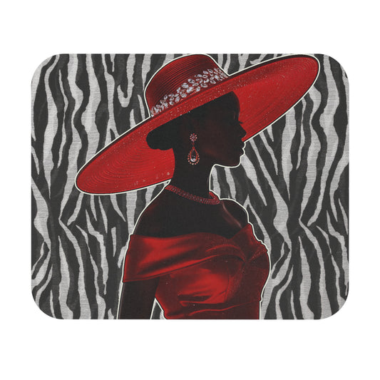 Elegant Zebra Print Mouse Pad - Chic Office Décor, Stylish Work Accessory, Unique Gift Idea, Animal Print Design