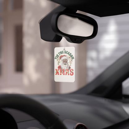 Christmas Car Air Freshener - 'Tis The Season Christmas Black Santa Claus Car Decor