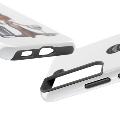 Female Phone Case, Tough Phone Cases for Women, Stylish Phone Protector, Elegant Lady Phone Cover, Fashionable White Phone Case