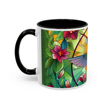 Colorful Hummingbird Mug, Vibrant Coffee Cup for Garden Lovers, Ideal Gift for Birthdays, Mothers Day, Spring Celebrations, Colorful Mugs