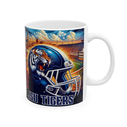 Jackson State University Mug, JSU Football Coffee Cup, College Ceramic Mug, JSU Tigers Fan Gift, 11oz Coffee Cup, SWAC