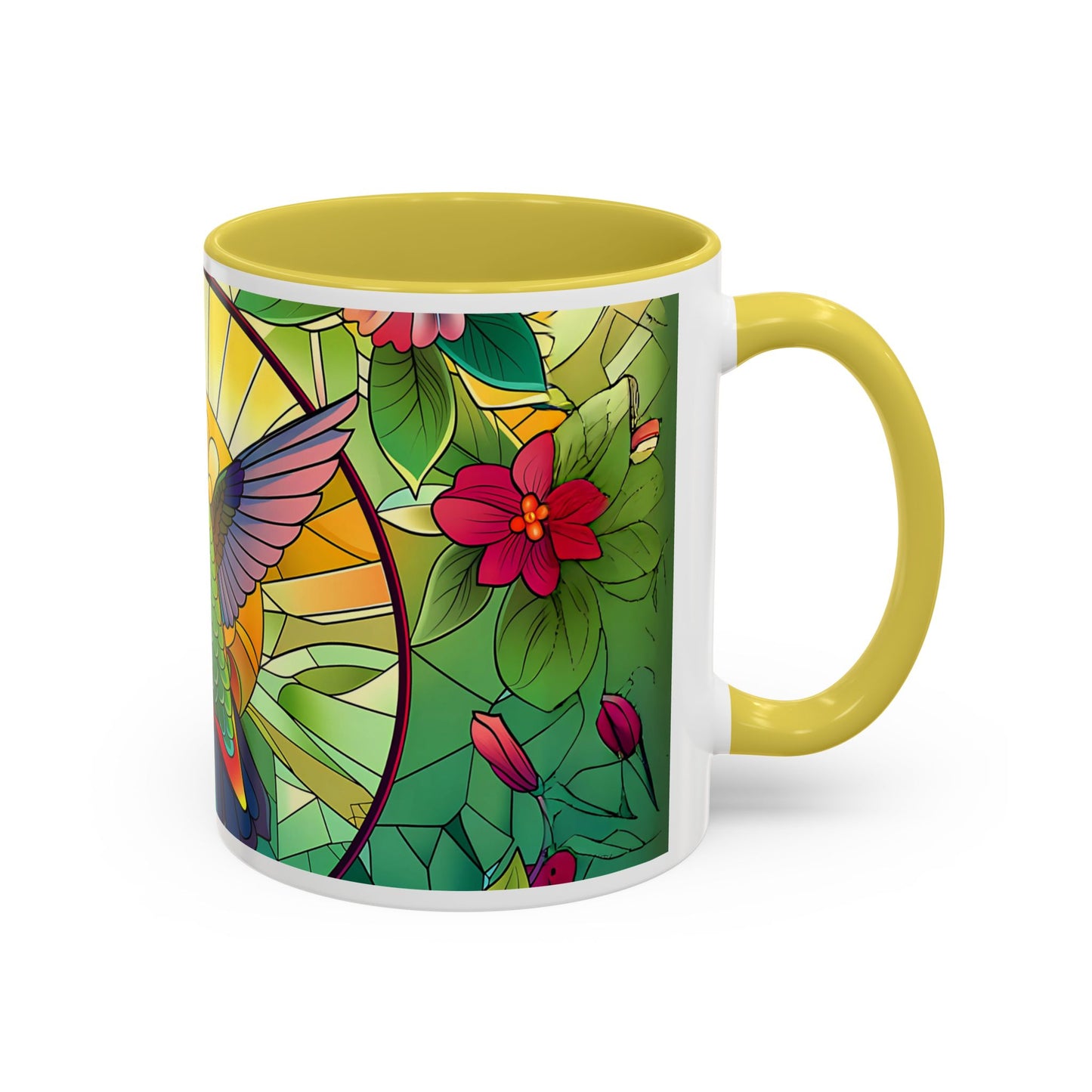 Colorful Hummingbird Mug, Vibrant Coffee Cup for Garden Lovers, Ideal Gift for Birthdays, Mothers Day, Spring Celebrations, Colorful Mugs
