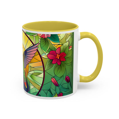 Colorful Hummingbird Mug, Vibrant Coffee Cup for Garden Lovers, Ideal Gift for Birthdays, Mothers Day, Spring Celebrations, Colorful Mugs