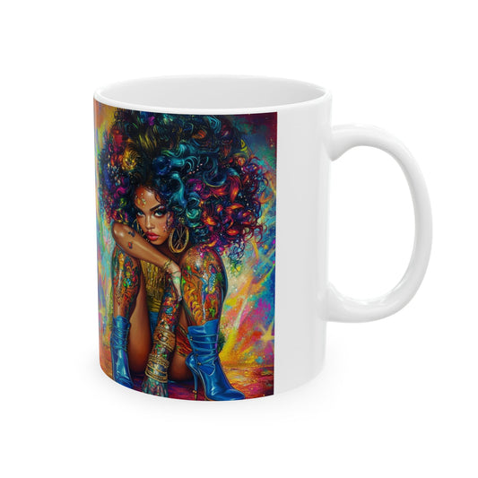 Vibrant Artistic Mug - Colorful Coffee Cup, Unique Gift for Art Lovers, Home Decor, Birthday Gift, Mother's Day Gift, Bohemian Style