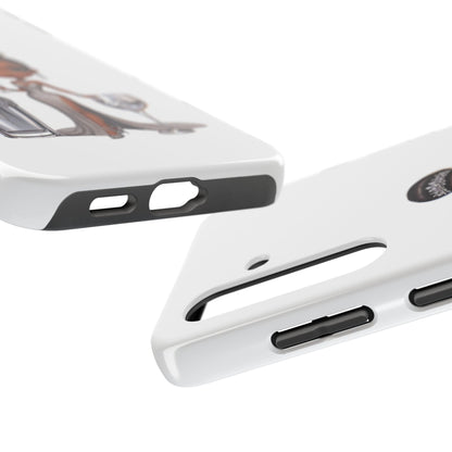 Female Phone Case, Tough Phone Cases for Women, Stylish Phone Protector, Elegant Lady Phone Cover, Fashionable White Phone Case