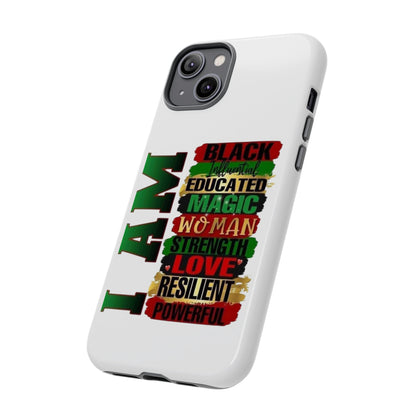 Phone Case, Stylish Black Woman Phone Accessories, Protective Cover, Gift for Her, Black History, African American Case, Black Excellence