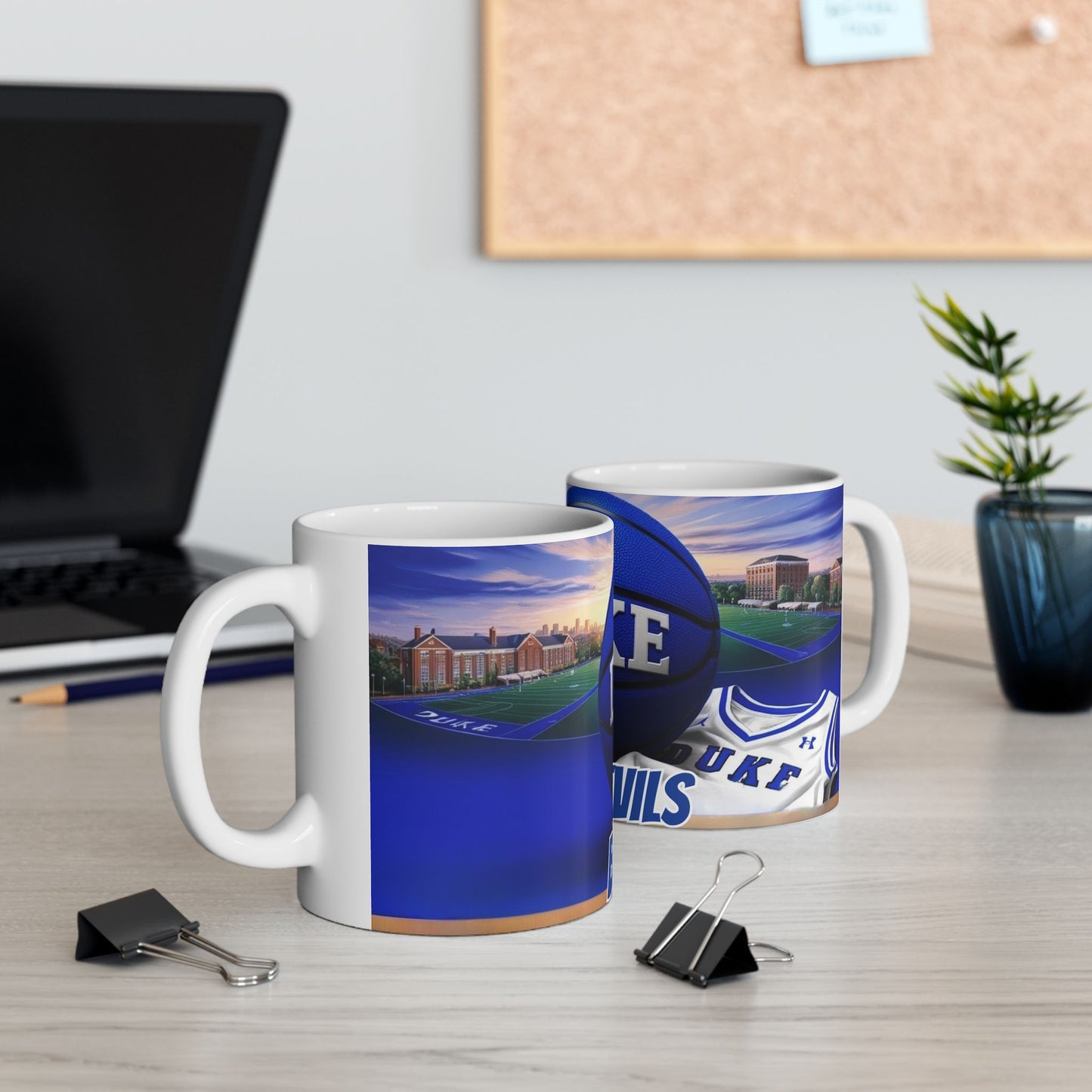 Duke Blue Devils Basketball Ceramic Mug - 11oz, Duke University Coffee Mug, Duke Blue Devils, College Sports Cup