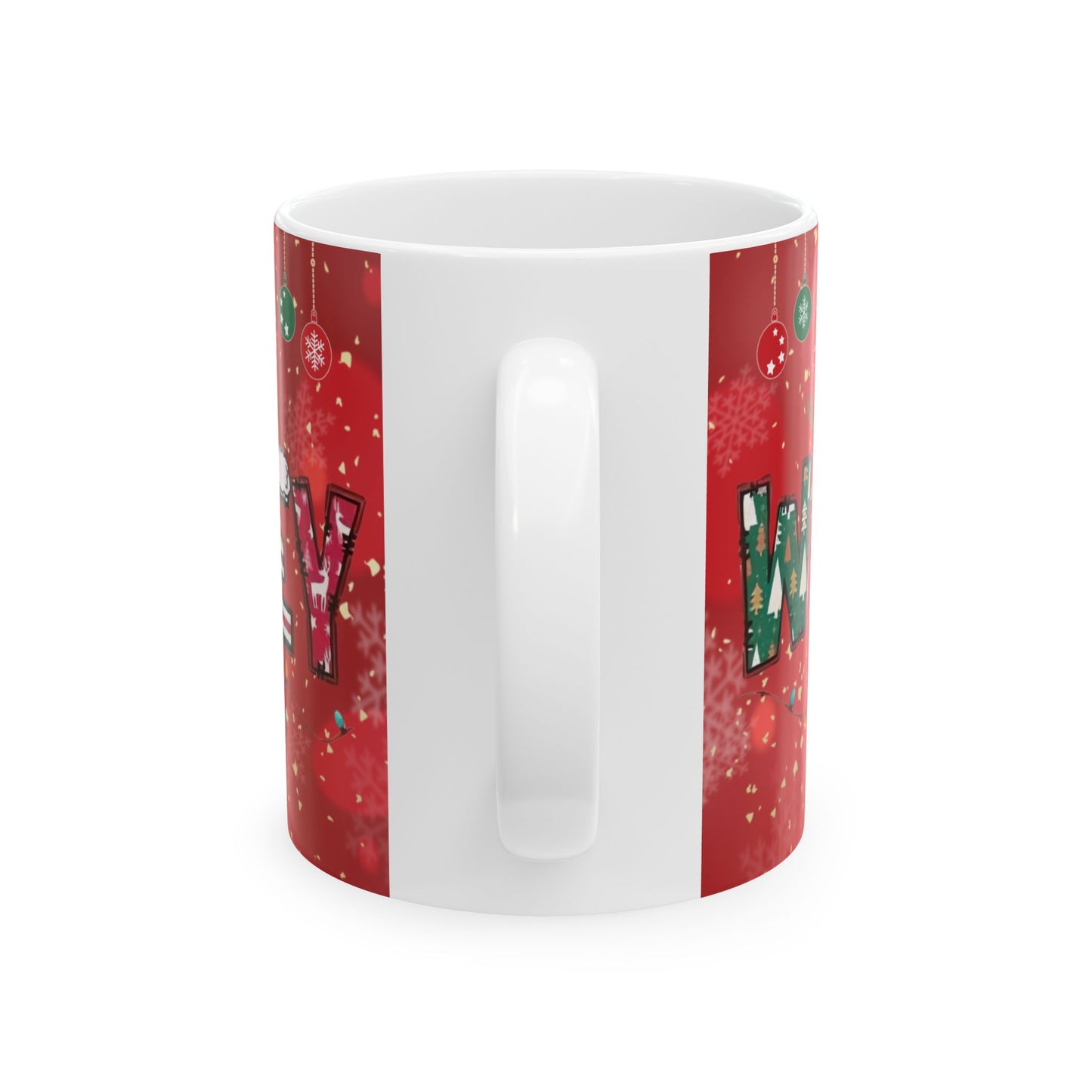 Christmas Mug, Red Ceramic Mug, Wifey Christmas Mug, 11oz, 15oz