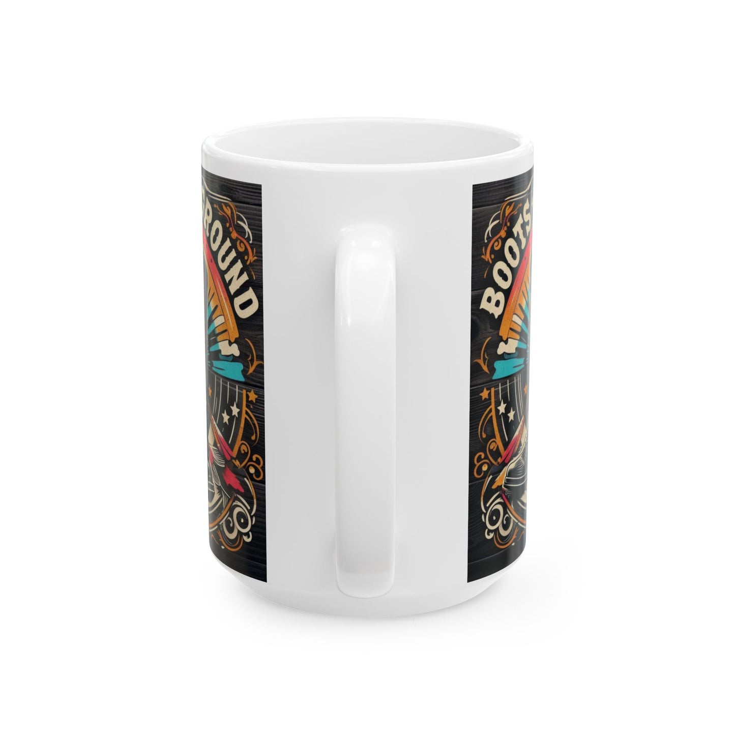 Boots on the Ground Ceramic Mug - 15oz, Perfect Gift for Coffee Lovers