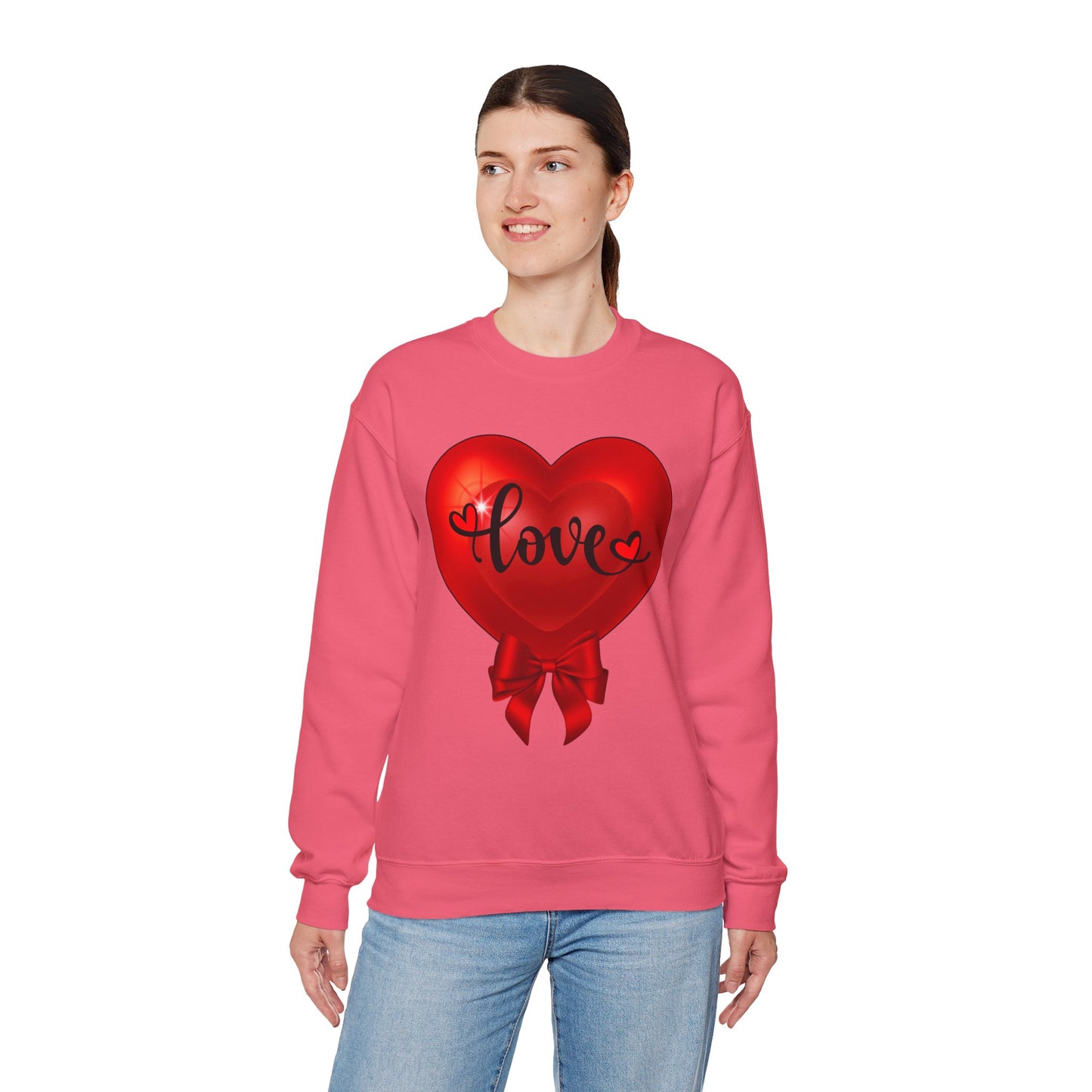 Heart Valentine's Sweatshirt, Love Crewneck Sweater, Valentine's Day Gift, Unisex Sweatshirt, Heart Sweater, Valentine's Clothing