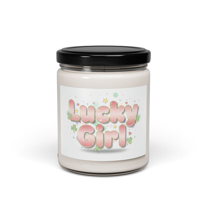 Lucky Girl Manifest Luck Candle, Soy 9oz | 2026 Lucky Charms, Pastel Sparkle