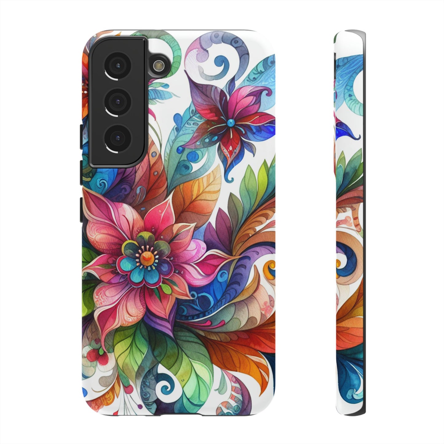 Floral Tough Cases, Vibrant Floral Phone Case – Tough Cases for Extra Protection & Style, Matte & Glossy Phone Case, Fits 29 Phone Models, Some iPhone 8 and 11-16, Google Pixel, Samsung Galaxy