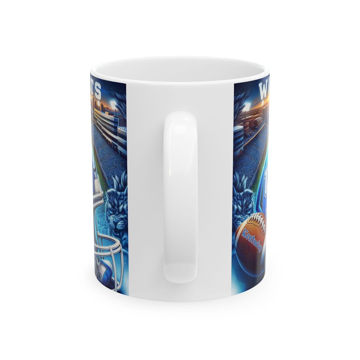 University of Kentucky Mug, NCAA Football Coffee Cup, U of K Ceramic Mug, Wildcats Fan Gift, 11oz 15oz Mug