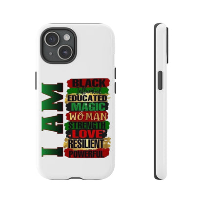 Phone Case, Stylish Black Woman Phone Accessories, Protective Cover, Gift for Her, Black History, African American Case, Black Excellence