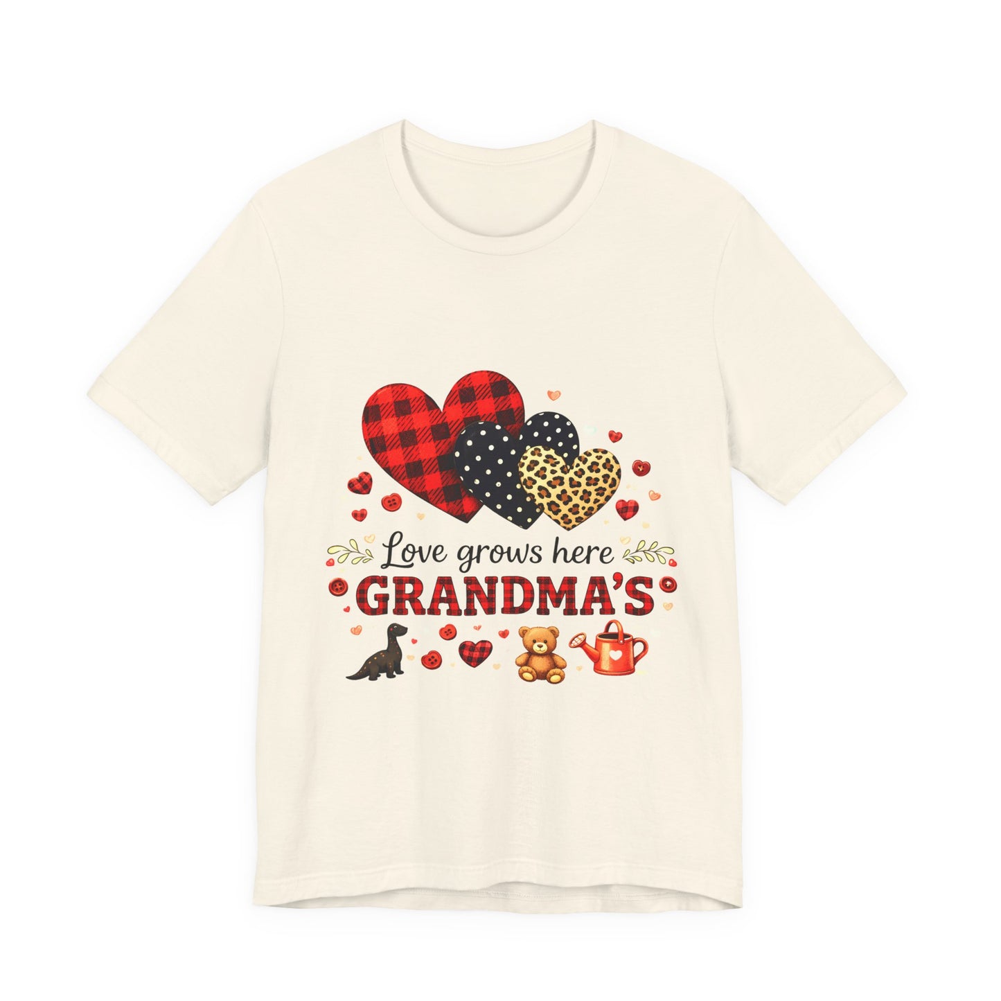 Love Grows Here- Grandmas Garden Heart TShirt | Cozy Country Valentine Tee for Grandmothers