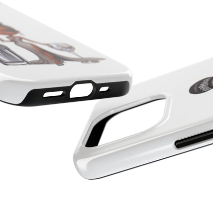 Female Phone Case, Tough Phone Cases for Women, Stylish Phone Protector, Elegant Lady Phone Cover, Fashionable White Phone Case