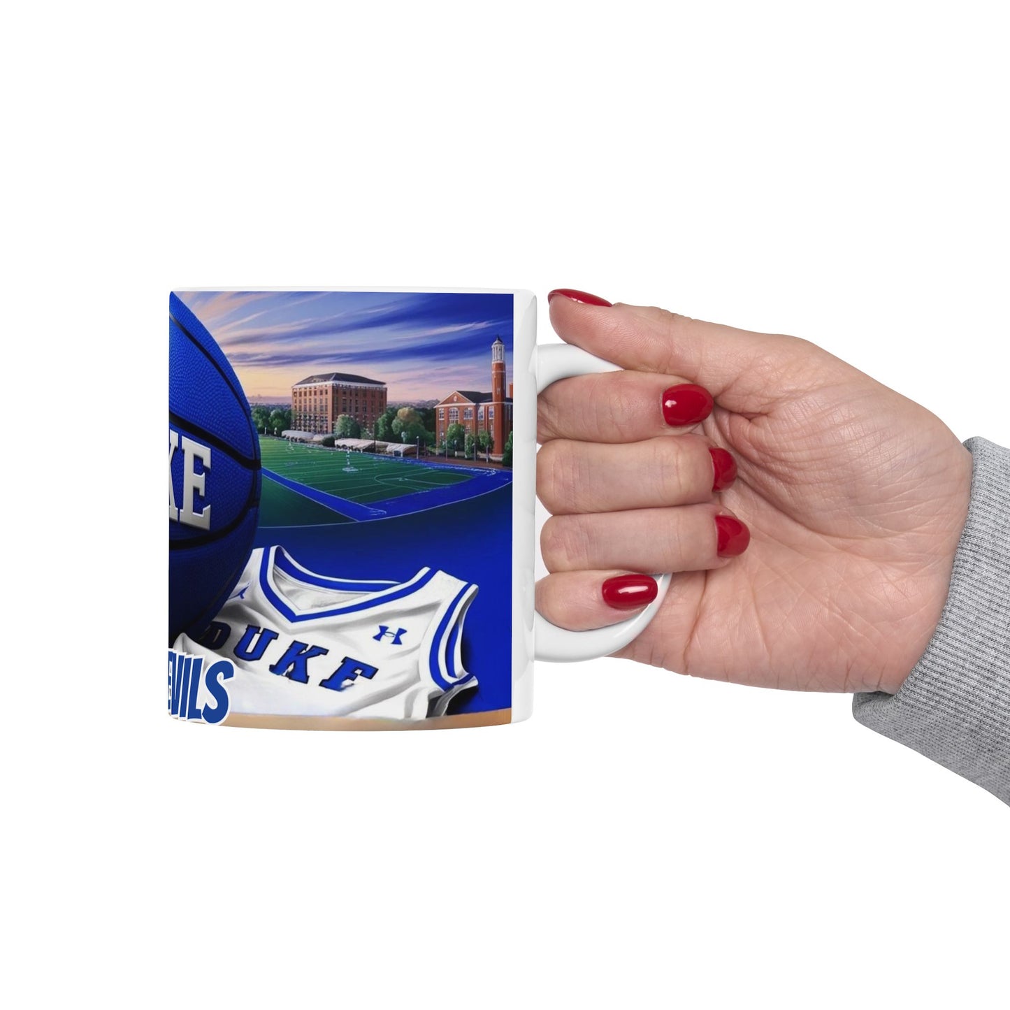 Duke Blue Devils Basketball Ceramic Mug - 11oz, Duke University Coffee Mug, Duke Blue Devils, College Sports Cup
