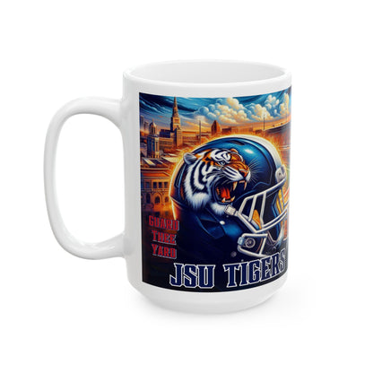 Jackson State University Mug, JSU Football Coffee Cup, College Ceramic Mug, JSU Tigers Fan Gift, 11oz Coffee Cup, SWAC