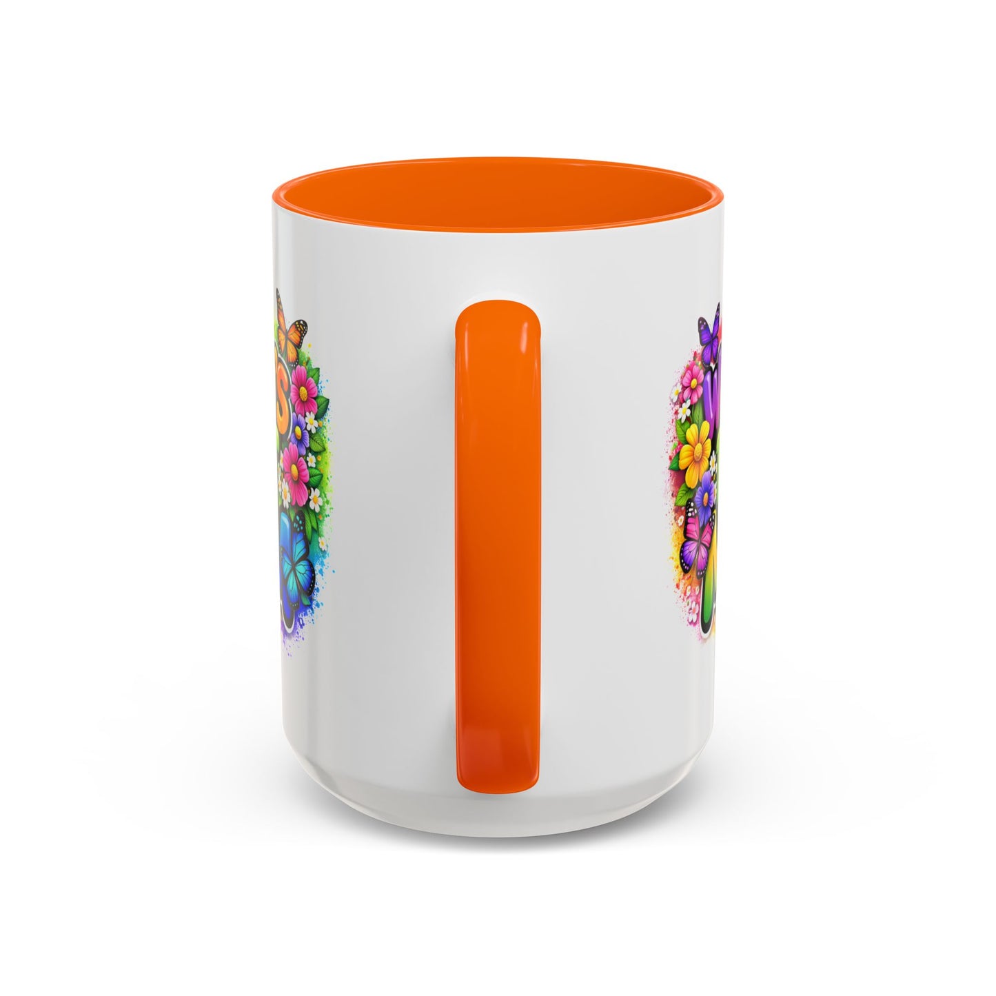 World's Best Mom mug | Accent Coffee Mug 11oz 15oz, colorful floral butterfly design