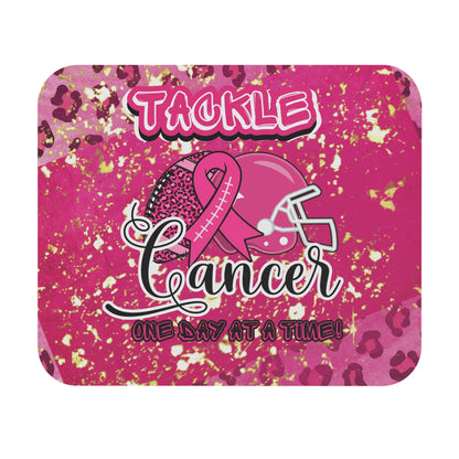 Tackle Cancer One Day at a Time Pink Mouse Pad, 9x8 in, Breast Cancer Mousepad