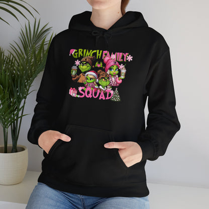 Christmas Sweatshirt, Grinch Family Squad Hoodie Sweatshirt, Grinch Christmas, Winter Holiday Pullover, Christmas Sweater, Unisex