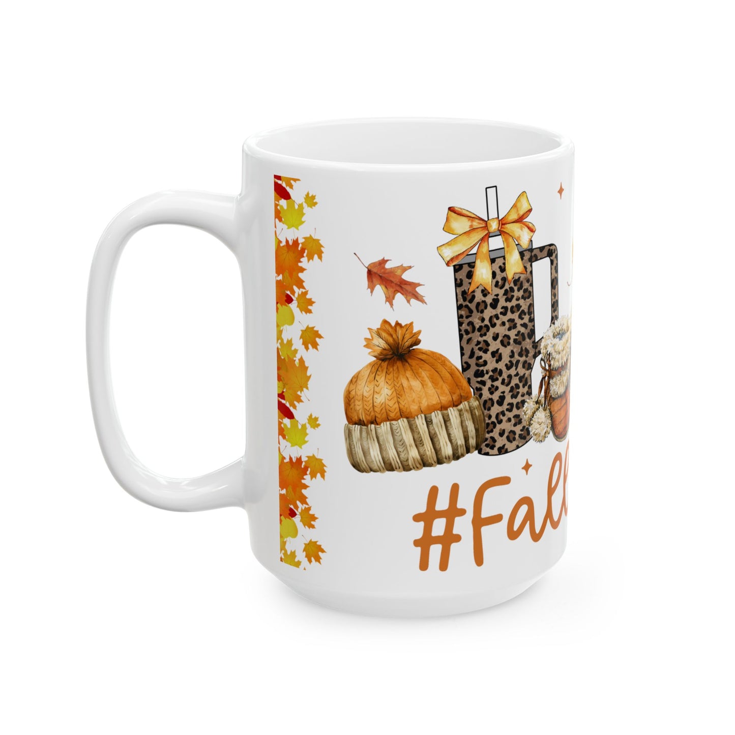 Fall Coffee Mug, Fall Coffee Cup, Fall Basics Ceramic Mug, 11oz, 15oz