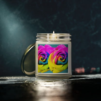 Colorful Rose Design Scented Candles | Aromatherapy Gift, Home Decor, Relaxation, Birthday, Mother's Day, Easter