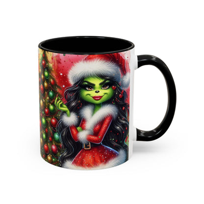 Christmas Coffee Mug, The Grinch, Ms. Grinch Ceramic Mug (11 oz, 15 oz), Grinch Christmas, Holiday Decor