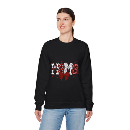 Crewneck Sweatshirt - Coquette Mama, Mama Valentine's, Alpha Doodle Design