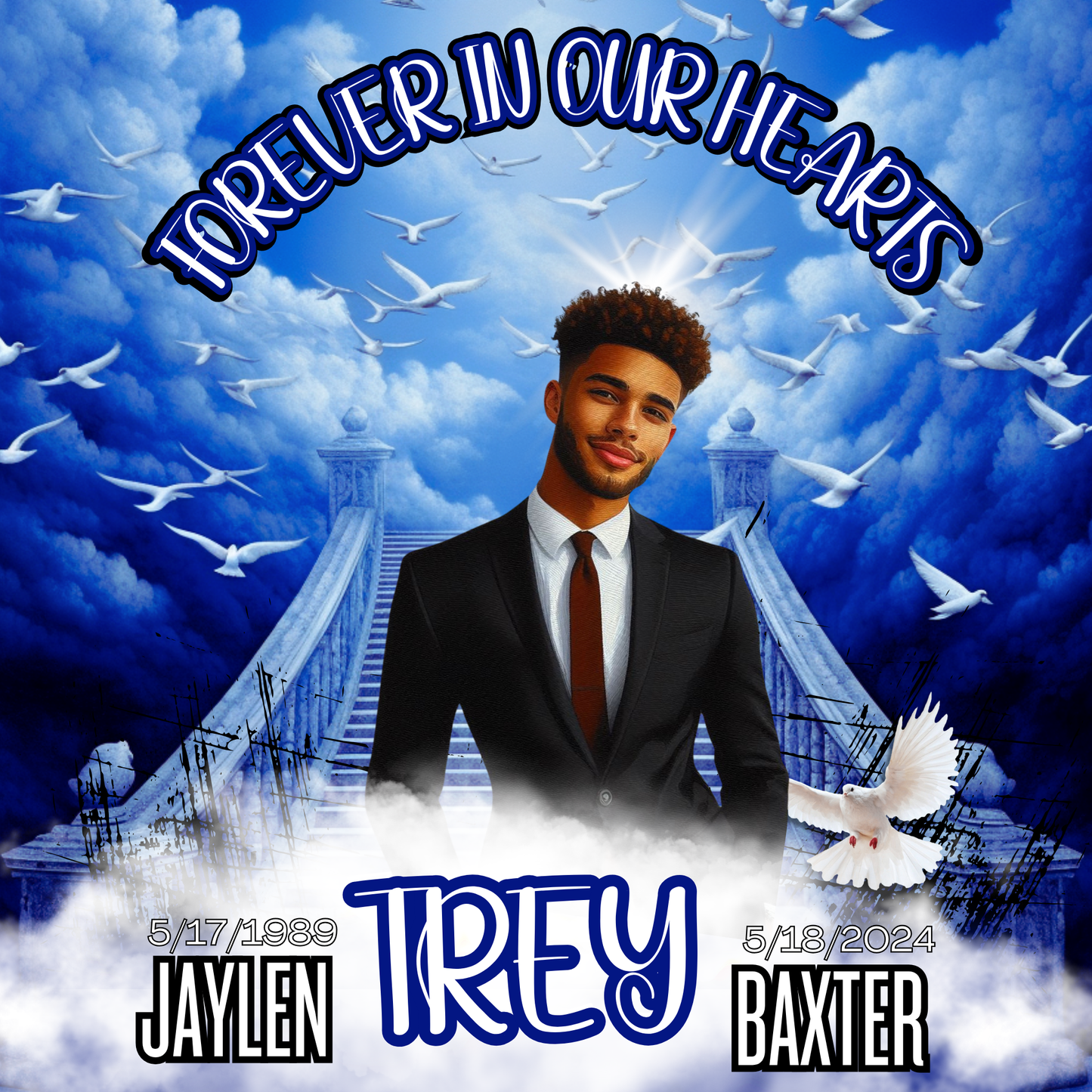 Blue Forever In Our Hearts- Memorial Front Page Cover