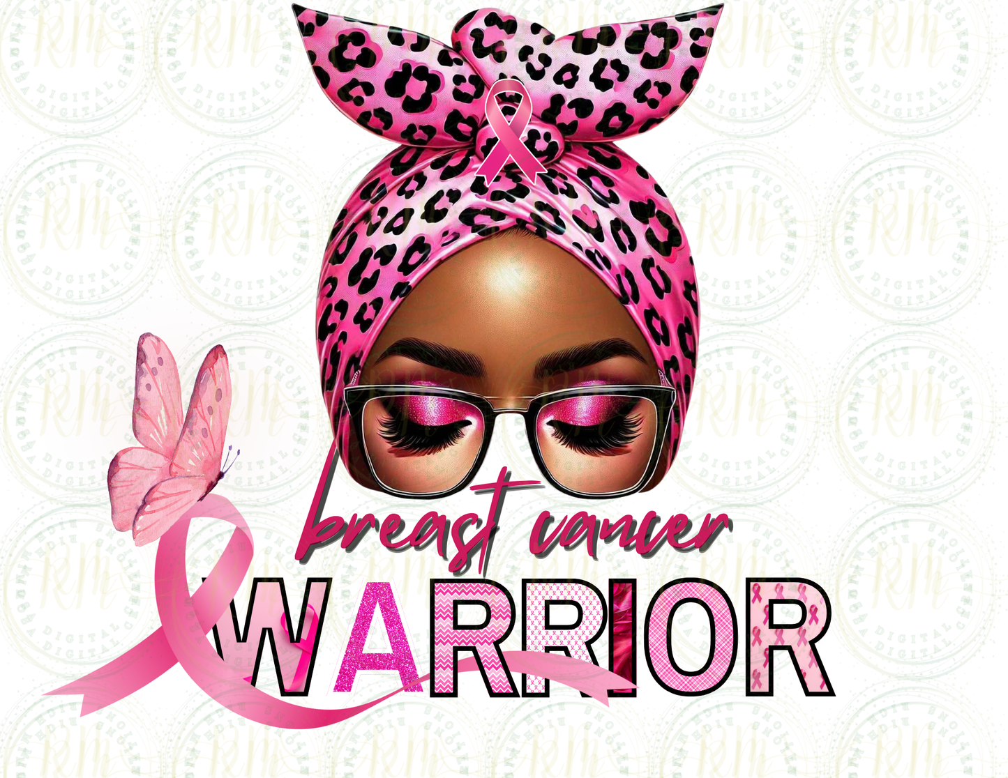 Breast Cancer Warrior Awareness Editable Digital Template