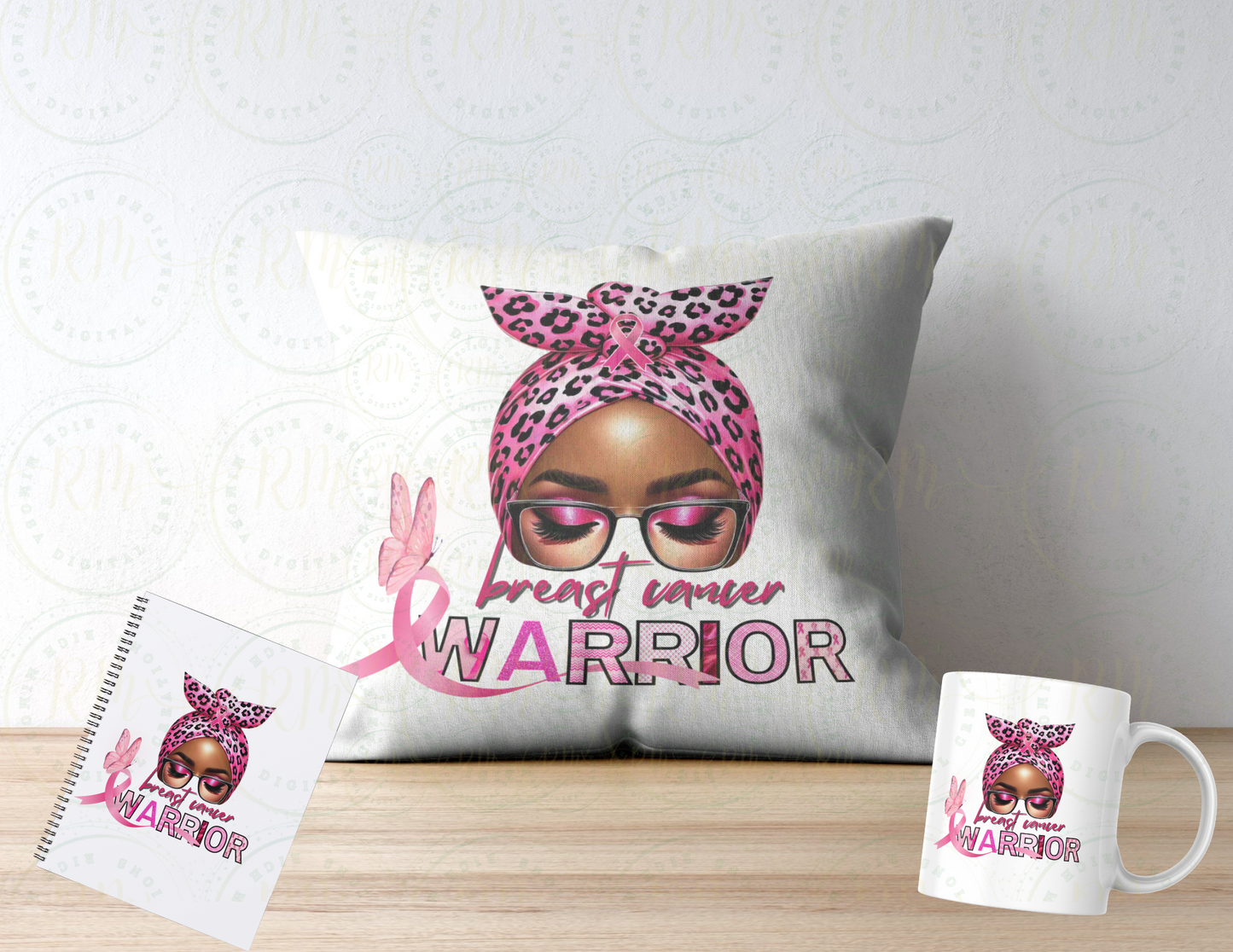 Breast Cancer Warrior Awareness Editable Digital Template