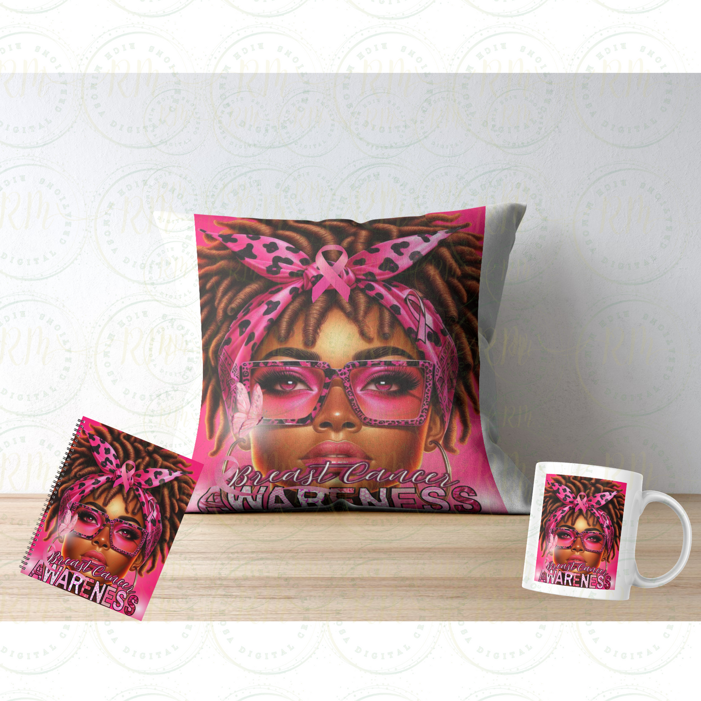 Pink Breast Cancer Awareness Editable Digital Template