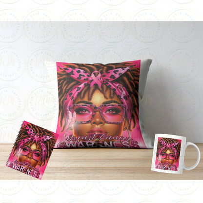 Pink Breast Cancer Awareness Editable Digital Template