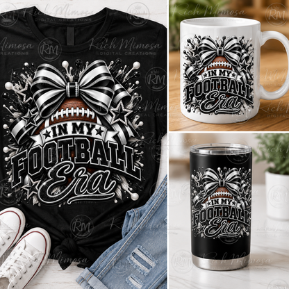 Black & White Football Sublimation PNG| Sports PNG