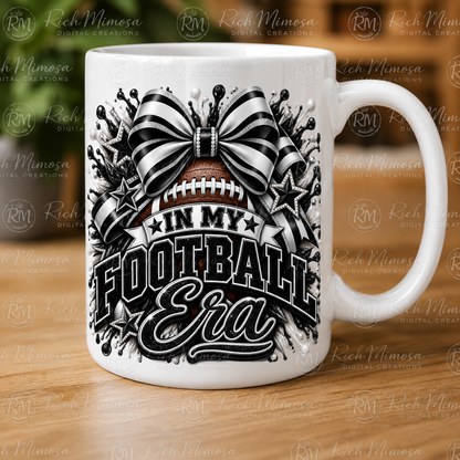 Black & White Football Sublimation PNG| Sports PNG