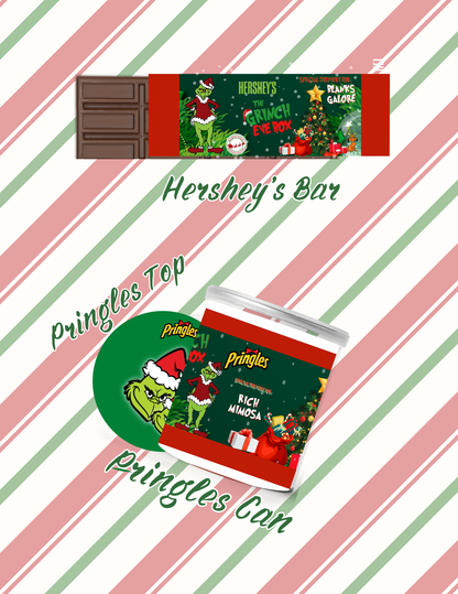 Christmas Party Favor Template Bundle, Grinch Eve Party Favors, Christmas Eve, Grinchmas Canva Designs & Templates (10 Editable Templates)