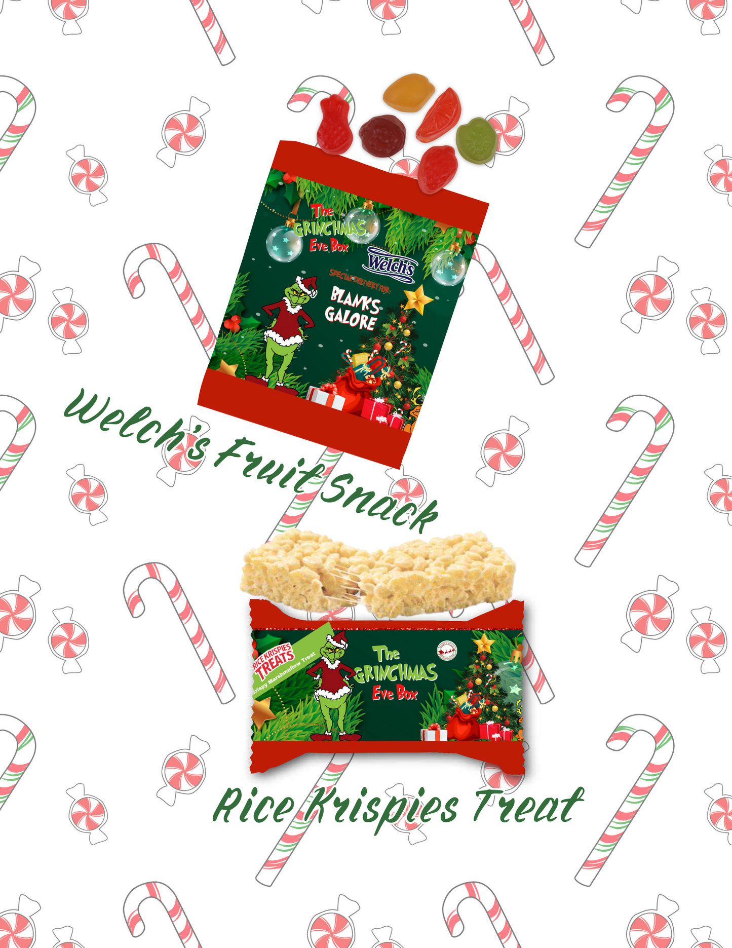 Christmas Party Favor Template Bundle, Grinch Eve Party Favors, Christmas Eve, Grinchmas Canva Designs & Templates (10 Editable Templates)