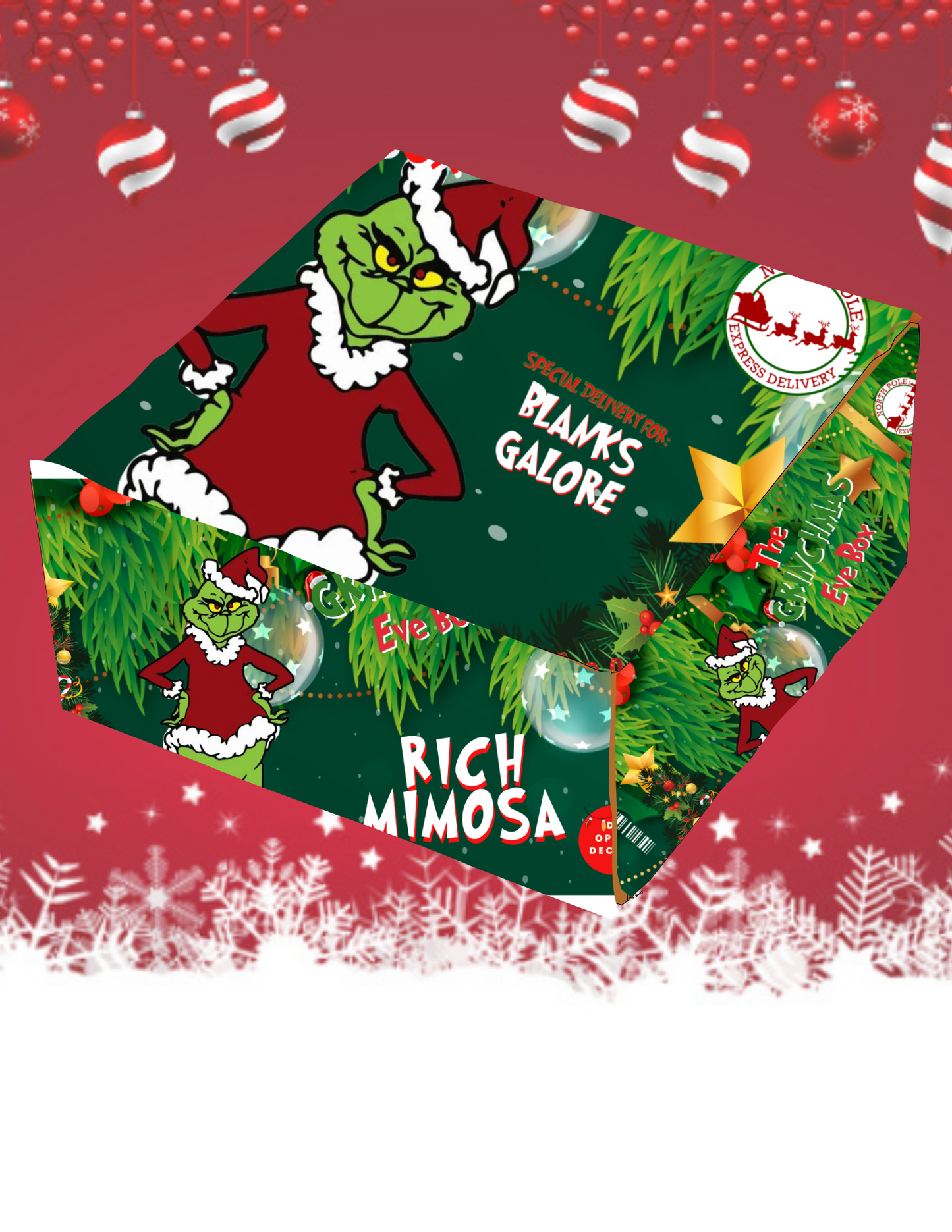 Christmas Party Favor Template Bundle, Grinch Eve Party Favors, Christmas Eve, Grinchmas Canva Designs & Templates (10 Editable Templates)