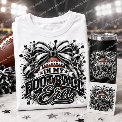 Black & White Football Sublimation PNG| Sports PNG