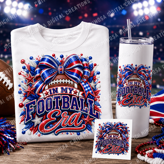 Red, White & Blue Football Sublimation PNG | Sports PNG