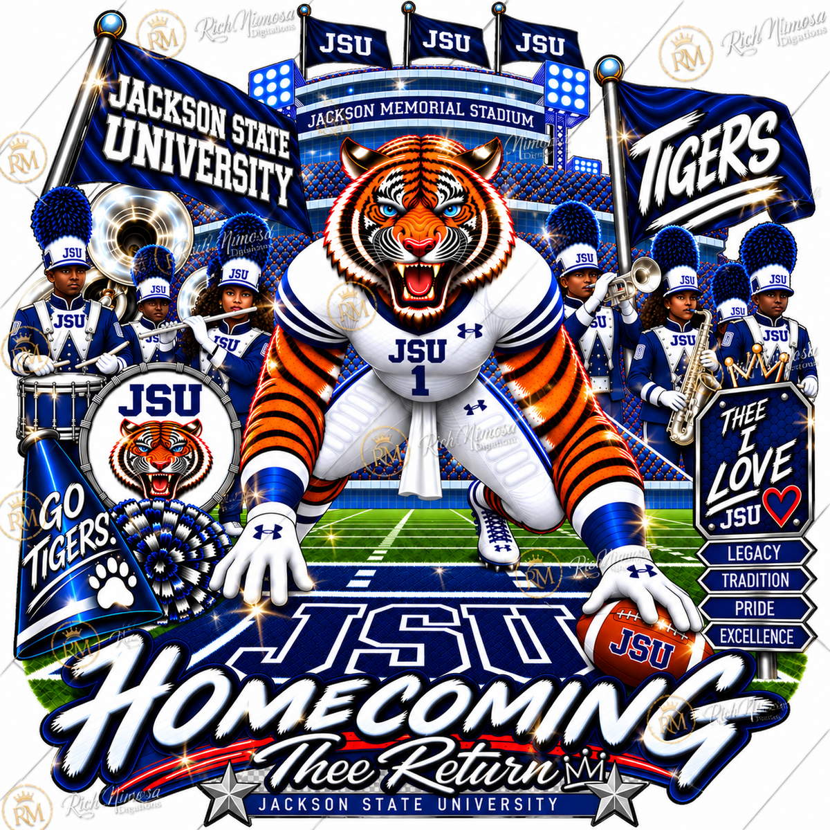 JSU Homecoming Tiger PNG – Thee Return HBCU Design