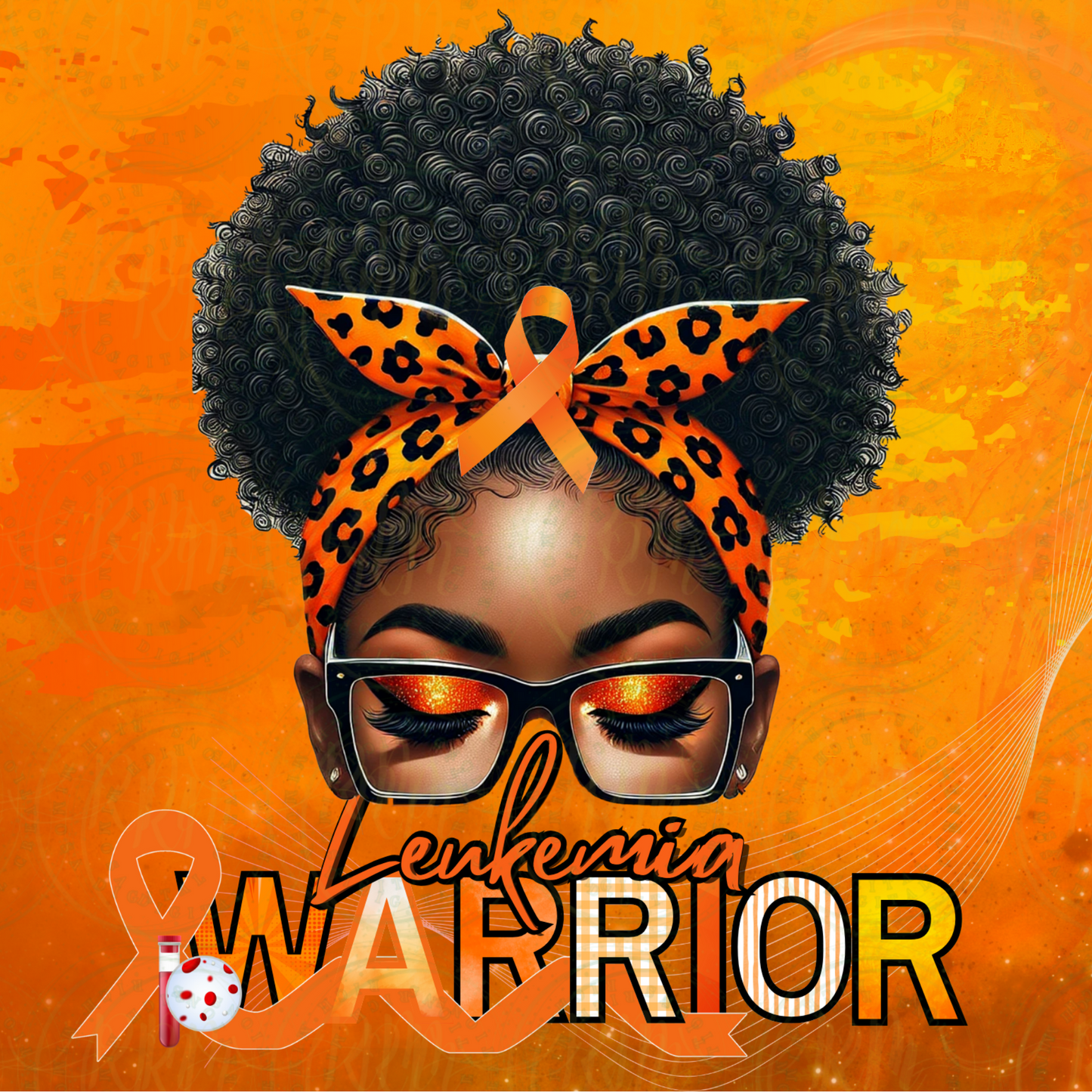 Leukemia Warrior Awareness Editable Digital Template