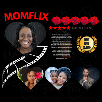 Mother's Day Photo Gift: MomFlix Canva Template (Digital Download)