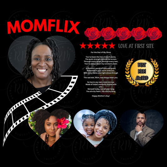 Mother's Day Photo Gift: MomFlix Canva Template (Digital Download)