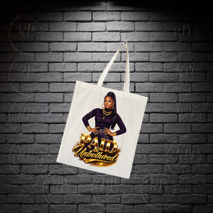 Paid and Unbothered Black Female PNG | Self Love Affirmation Design | Motivational Art | Digital Download
