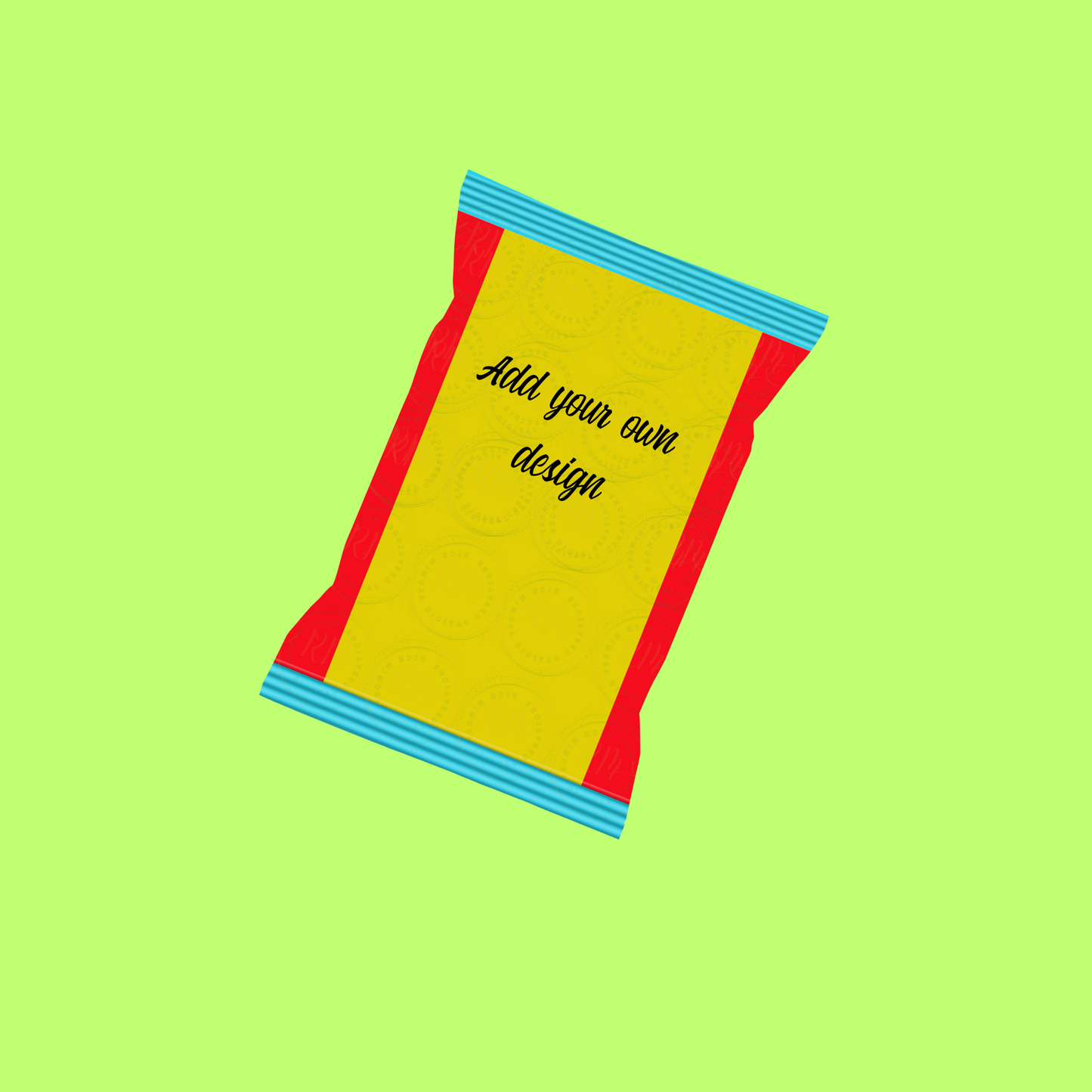 Chip Bag Crimp Template and a Blank Party Favor Chip Bag Template